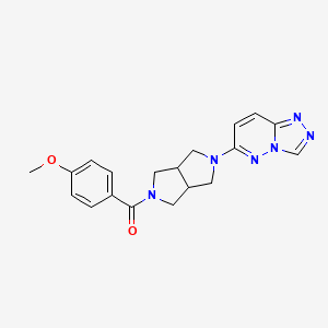 molecular formula C19H20N6O2 B6450332 2-(4-methoxybenzoyl)-5-{[1,2,4]triazolo[4,3-b]pyridazin-6-yl}-octahydropyrrolo[3,4-c]pyrrole CAS No. 2640896-72-4