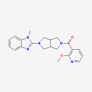 molecular formula C21H23N5O2 B6450340 2-[5-(2-methoxypyridine-3-carbonyl)-octahydropyrrolo[3,4-c]pyrrol-2-yl]-1-methyl-1H-1,3-benzodiazole CAS No. 2549019-91-0