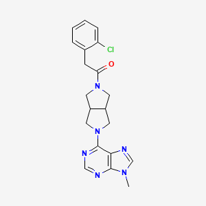molecular formula C20H21ClN6O B6450346 2-(2-chlorophenyl)-1-[5-(9-methyl-9H-purin-6-yl)-octahydropyrrolo[3,4-c]pyrrol-2-yl]ethan-1-one CAS No. 2549053-65-6
