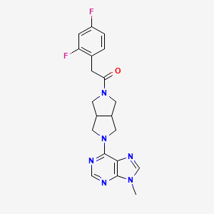 molecular formula C20H20F2N6O B6450351 2-(2,4-difluorophenyl)-1-[5-(9-methyl-9H-purin-6-yl)-octahydropyrrolo[3,4-c]pyrrol-2-yl]ethan-1-one CAS No. 2549018-13-3