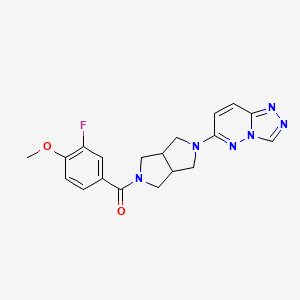 molecular formula C19H19FN6O2 B6450387 2-(3-fluoro-4-methoxybenzoyl)-5-{[1,2,4]triazolo[4,3-b]pyridazin-6-yl}-octahydropyrrolo[3,4-c]pyrrole CAS No. 2640971-35-1