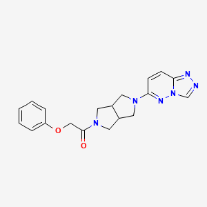 molecular formula C19H20N6O2 B6450388 2-phenoxy-1-(5-{[1,2,4]triazolo[4,3-b]pyridazin-6-yl}-octahydropyrrolo[3,4-c]pyrrol-2-yl)ethan-1-one CAS No. 2640946-98-9
