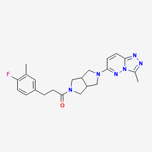 molecular formula C22H25FN6O B6450395 3-(4-fluoro-3-methylphenyl)-1-(5-{3-methyl-[1,2,4]triazolo[4,3-b]pyridazin-6-yl}-octahydropyrrolo[3,4-c]pyrrol-2-yl)propan-1-one CAS No. 2640952-55-0
