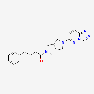 molecular formula C21H24N6O B6450399 4-phenyl-1-(5-{[1,2,4]triazolo[4,3-b]pyridazin-6-yl}-octahydropyrrolo[3,4-c]pyrrol-2-yl)butan-1-one CAS No. 2640903-78-0