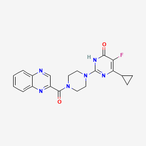 molecular formula C20H19FN6O2 B6450410 6-cyclopropyl-5-fluoro-2-[4-(quinoxaline-2-carbonyl)piperazin-1-yl]-3,4-dihydropyrimidin-4-one CAS No. 2549045-77-2
