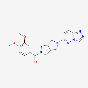 molecular formula C20H22N6O3 B6450429 2-(3,4-dimethoxybenzoyl)-5-{[1,2,4]triazolo[4,3-b]pyridazin-6-yl}-octahydropyrrolo[3,4-c]pyrrole CAS No. 2640968-78-9