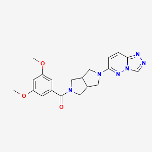 molecular formula C20H22N6O3 B6450435 2-(3,5-dimethoxybenzoyl)-5-{[1,2,4]triazolo[4,3-b]pyridazin-6-yl}-octahydropyrrolo[3,4-c]pyrrole CAS No. 2640968-83-6
