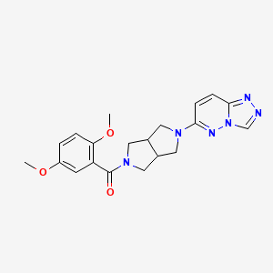 molecular formula C20H22N6O3 B6450441 2-(2,5-dimethoxybenzoyl)-5-{[1,2,4]triazolo[4,3-b]pyridazin-6-yl}-octahydropyrrolo[3,4-c]pyrrole CAS No. 2640947-11-9