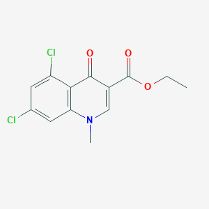 molecular formula C13H11Cl2NO3 B6450457 ethyl 5,7-dichloro-1-methyl-4-oxo-1,4-dihydroquinoline-3-carboxylate CAS No. 2640950-06-5