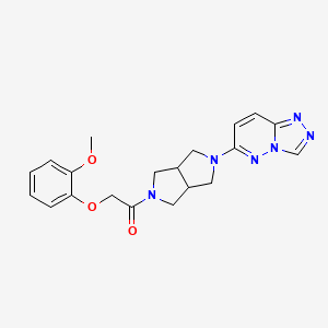 molecular formula C20H22N6O3 B6450458 2-(2-methoxyphenoxy)-1-(5-{[1,2,4]triazolo[4,3-b]pyridazin-6-yl}-octahydropyrrolo[3,4-c]pyrrol-2-yl)ethan-1-one CAS No. 2640953-59-7