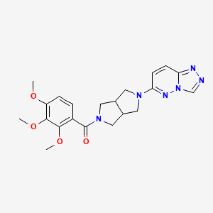 molecular formula C21H24N6O4 B6450490 2-{[1,2,4]triazolo[4,3-b]pyridazin-6-yl}-5-(2,3,4-trimethoxybenzoyl)-octahydropyrrolo[3,4-c]pyrrole CAS No. 2640865-80-9