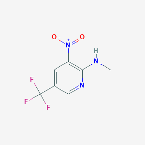 molecular formula C7H6F3N3O2 B064505 N-methyl-3-nitro-5-(trifluoromethyl)pyridin-2-amine CAS No. 175277-21-1