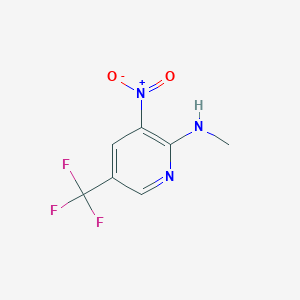 molecular formula C7H6F3N3O2 B064505 N-メチル-3-ニトロ-5-(トリフルオロメチル)ピリジン-2-アミン CAS No. 175277-21-1