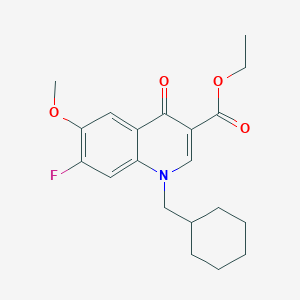 ethyl 1-(cyclohexylmethyl)-7-fluoro-6-methoxy-4-oxo-1,4-dihydroquinoline-3-carboxylate