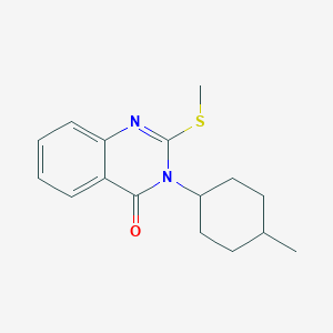 molecular formula C16H20N2OS B6450517 3-(4-methylcyclohexyl)-2-(methylsulfanyl)-3,4-dihydroquinazolin-4-one CAS No. 2640975-05-7