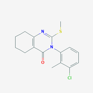 molecular formula C16H17ClN2OS B6450528 3-(3-chloro-2-methylphenyl)-2-(methylsulfanyl)-3,4,5,6,7,8-hexahydroquinazolin-4-one CAS No. 2640835-74-9