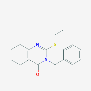 molecular formula C18H20N2OS B6450543 3-benzyl-2-(prop-2-en-1-ylsulfanyl)-3,4,5,6,7,8-hexahydroquinazolin-4-one CAS No. 2640955-43-5