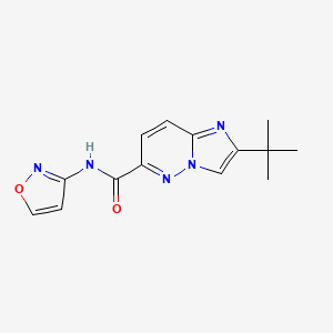 molecular formula C14H15N5O2 B6450583 2-tert-butyl-N-(1,2-oxazol-3-yl)imidazo[1,2-b]pyridazine-6-carboxamide CAS No. 2549026-33-5