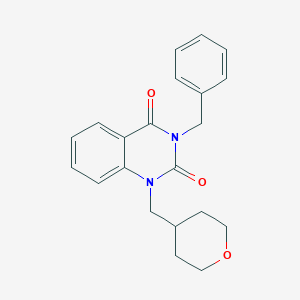 molecular formula C21H22N2O3 B6450586 3-benzyl-1-[(oxan-4-yl)methyl]-1,2,3,4-tetrahydroquinazoline-2,4-dione CAS No. 2640889-35-4
