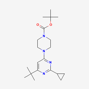 molecular formula C20H32N4O2 B6450594 tert-butyl 4-(6-tert-butyl-2-cyclopropylpyrimidin-4-yl)piperazine-1-carboxylate CAS No. 2548991-71-3