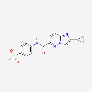 molecular formula C17H16N4O3S B6450602 2-cyclopropyl-N-(4-methanesulfonylphenyl)imidazo[1,2-b]pyridazine-6-carboxamide CAS No. 2549023-47-2