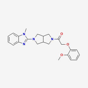 molecular formula C23H26N4O3 B6450636 2-(2-methoxyphenoxy)-1-[5-(1-methyl-1H-1,3-benzodiazol-2-yl)-octahydropyrrolo[3,4-c]pyrrol-2-yl]ethan-1-one CAS No. 2549025-58-1