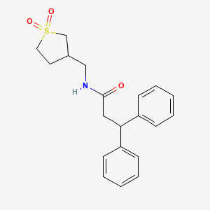 molecular formula C20H23NO3S B6450728 N-[(1,1-dioxo-1lambda6-thiolan-3-yl)methyl]-3,3-diphenylpropanamide CAS No. 1235393-90-4
