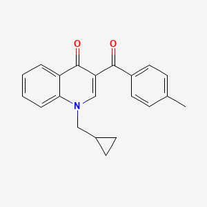 molecular formula C21H19NO2 B6450777 1-(cyclopropylmethyl)-3-(4-methylbenzoyl)-1,4-dihydroquinolin-4-one CAS No. 2640971-48-6