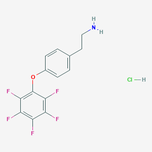 molecular formula C14H11ClF5NO B6450792 2-[4-(2,3,4,5,6-pentafluorophenoxy)phenyl]ethan-1-amine hydrochloride CAS No. 2640954-10-3