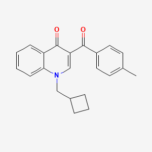 molecular formula C22H21NO2 B6450798 1-(cyclobutylmethyl)-3-(4-methylbenzoyl)-1,4-dihydroquinolin-4-one CAS No. 2640959-27-7