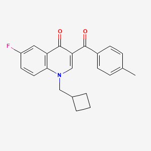 1-(cyclobutylmethyl)-6-fluoro-3-(4-methylbenzoyl)-1,4-dihydroquinolin-4-one
