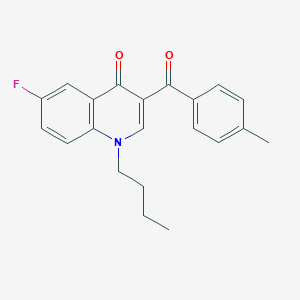 molecular formula C21H20FNO2 B6450815 1-butyl-6-fluoro-3-(4-methylbenzoyl)-1,4-dihydroquinolin-4-one CAS No. 2640846-04-2