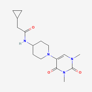 molecular formula C16H24N4O3 B6450838 2-cyclopropyl-N-[1-(1,3-dimethyl-2,4-dioxo-1,2,3,4-tetrahydropyrimidin-5-yl)piperidin-4-yl]acetamide CAS No. 2549048-20-4