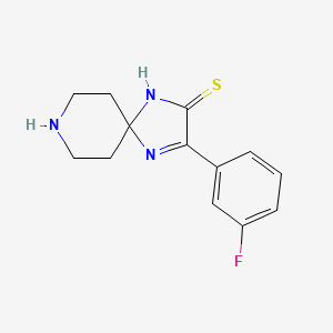 molecular formula C13H14FN3S B6450850 3-(3-fluorophenyl)-1,4,8-triazaspiro[4.5]dec-3-ene-2-thione CAS No. 2549003-64-5