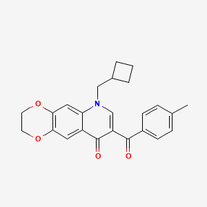 molecular formula C24H23NO4 B6450859 6-(cyclobutylmethyl)-8-(4-methylbenzoyl)-2H,3H,6H,9H-[1,4]dioxino[2,3-g]quinolin-9-one CAS No. 2640861-65-8