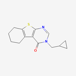 molecular formula C14H16N2OS B6450881 4-(cyclopropylmethyl)-8-thia-4,6-diazatricyclo[7.4.0.0^{2,7}]trideca-1(9),2(7),5-trien-3-one CAS No. 2640886-31-1