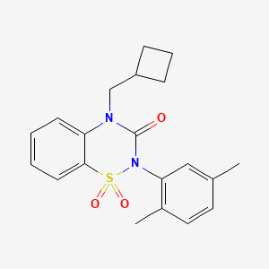 molecular formula C20H22N2O3S B6450886 4-(cyclobutylmethyl)-2-(2,5-dimethylphenyl)-3,4-dihydro-2H-1??,2,4-benzothiadiazine-1,1,3-trione CAS No. 2549030-00-2
