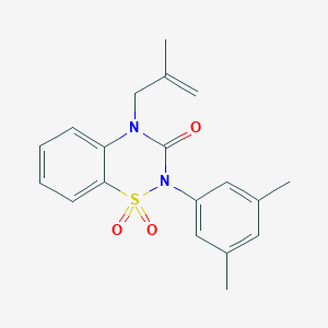 molecular formula C19H20N2O3S B6450887 2-(3,5-dimethylphenyl)-4-(2-methylprop-2-en-1-yl)-3,4-dihydro-2H-1??,2,4-benzothiadiazine-1,1,3-trione CAS No. 2549030-29-5