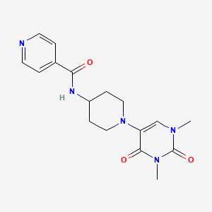 molecular formula C17H21N5O3 B6450912 N-[1-(1,3-dimethyl-2,4-dioxo-1,2,3,4-tetrahydropyrimidin-5-yl)piperidin-4-yl]pyridine-4-carboxamide CAS No. 2548989-77-9