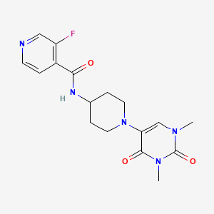 molecular formula C17H20FN5O3 B6450926 N-[1-(1,3-dimethyl-2,4-dioxo-1,2,3,4-tetrahydropyrimidin-5-yl)piperidin-4-yl]-3-fluoropyridine-4-carboxamide CAS No. 2640818-19-3