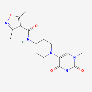 molecular formula C17H23N5O4 B6450933 N-[1-(1,3-dimethyl-2,4-dioxo-1,2,3,4-tetrahydropyrimidin-5-yl)piperidin-4-yl]-3,5-dimethyl-1,2-oxazole-4-carboxamide CAS No. 2549063-77-4