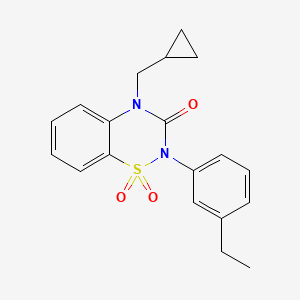 molecular formula C19H20N2O3S B6450950 4-(cyclopropylmethyl)-2-(3-ethylphenyl)-3,4-dihydro-2H-1??,2,4-benzothiadiazine-1,1,3-trione CAS No. 2549064-63-1