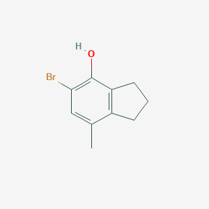 molecular formula C10H11BrO B064510 5-Bromo-7-methylindan-4-ol CAS No. 175136-06-8