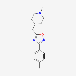 molecular formula C16H21N3O B6451025 1-methyl-4-{[3-(4-methylphenyl)-1,2,4-oxadiazol-5-yl]methyl}piperidine CAS No. 2640830-51-7