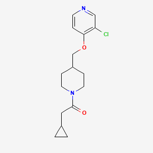 molecular formula C16H21ClN2O2 B6451031 1-(4-{[(3-chloropyridin-4-yl)oxy]methyl}piperidin-1-yl)-2-cyclopropylethan-1-one CAS No. 2640963-41-1
