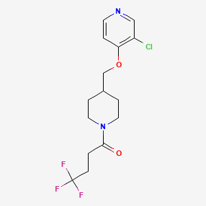 molecular formula C15H18ClF3N2O2 B6451040 1-(4-{[(3-chloropyridin-4-yl)oxy]methyl}piperidin-1-yl)-4,4,4-trifluorobutan-1-one CAS No. 2640815-04-7
