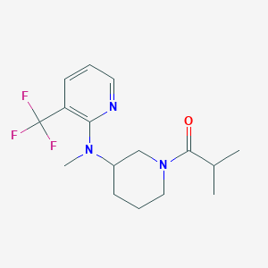molecular formula C16H22F3N3O B6451057 2-methyl-1-(3-{methyl[3-(trifluoromethyl)pyridin-2-yl]amino}piperidin-1-yl)propan-1-one CAS No. 2549037-31-0
