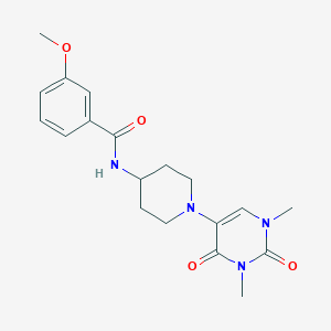 N-[1-(1,3-dimethyl-2,4-dioxo-1,2,3,4-tetrahydropyrimidin-5-yl)piperidin-4-yl]-3-methoxybenzamide