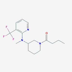 molecular formula C16H22F3N3O B6451127 1-(3-{methyl[3-(trifluoromethyl)pyridin-2-yl]amino}piperidin-1-yl)butan-1-one CAS No. 2640828-73-3