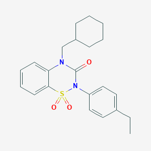 molecular formula C22H26N2O3S B6451144 4-(cyclohexylmethyl)-2-(4-ethylphenyl)-3,4-dihydro-2H-1??,2,4-benzothiadiazine-1,1,3-trione CAS No. 2549020-68-8